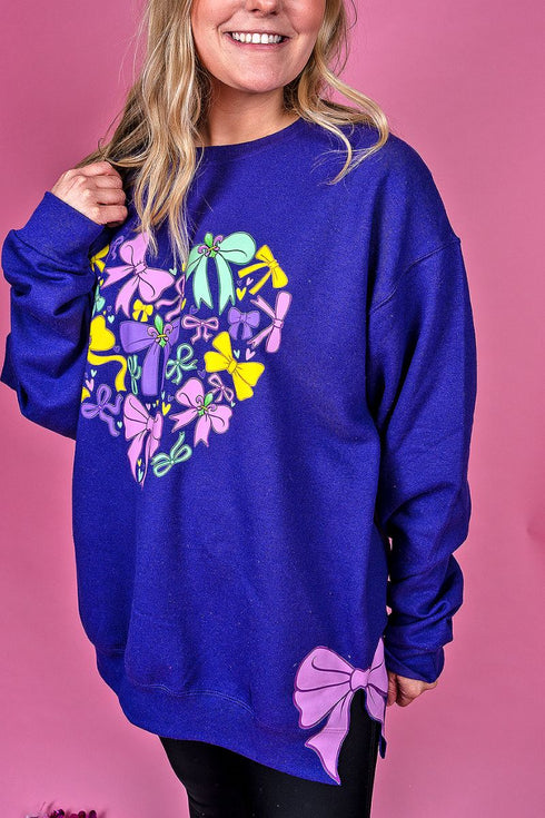 Side Bows Mardi Magic Bows Unisex NuBlend Crew Sweatshirt