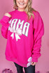 Side Bows Pink Gingham Mama Unisex NuBlend Crew Sweatshirt
