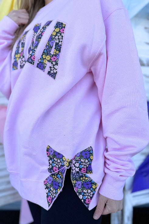 Side Bows Lavender Dreams Arched Mama Unisex NuBlend Crew Sweatshirt