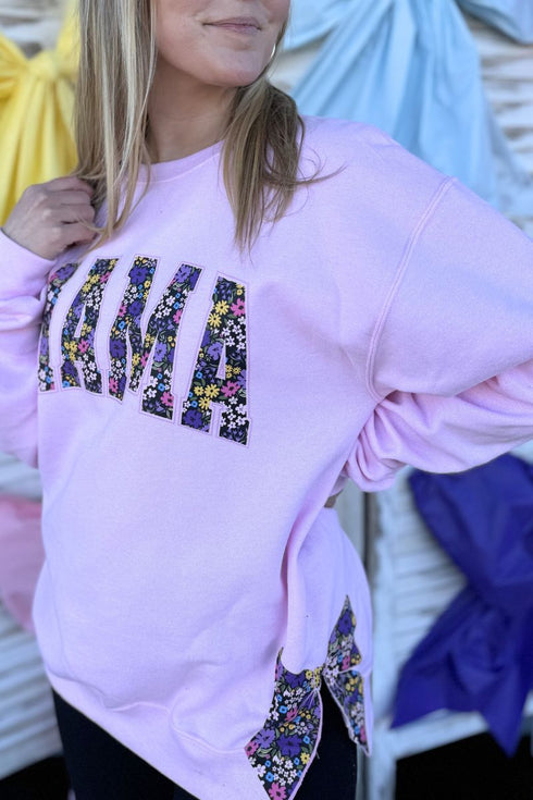 Side Bows Lavender Dreams Arched Mama Unisex NuBlend Crew Sweatshirt