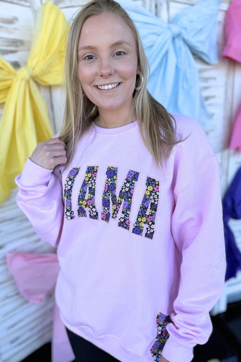 Side Bows Lavender Dreams Arched Mama Unisex NuBlend Crew Sweatshirt