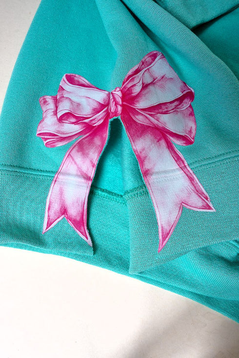 Side Bows Pink Chinoiserie Teacher Unisex NuBlend Crew Sweatshirt