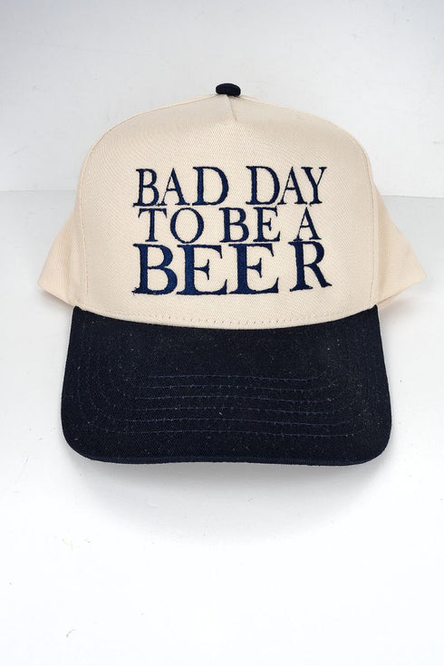 Bad Day To Be A Beer Embroidered Five Panel Twill Cap