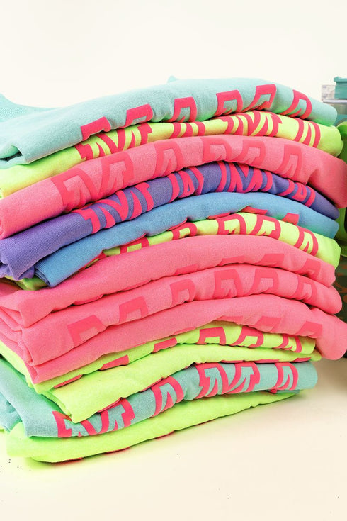 Hot Pink Mama Varsity Puff Vinyl Dri-Power 50/50 Tee