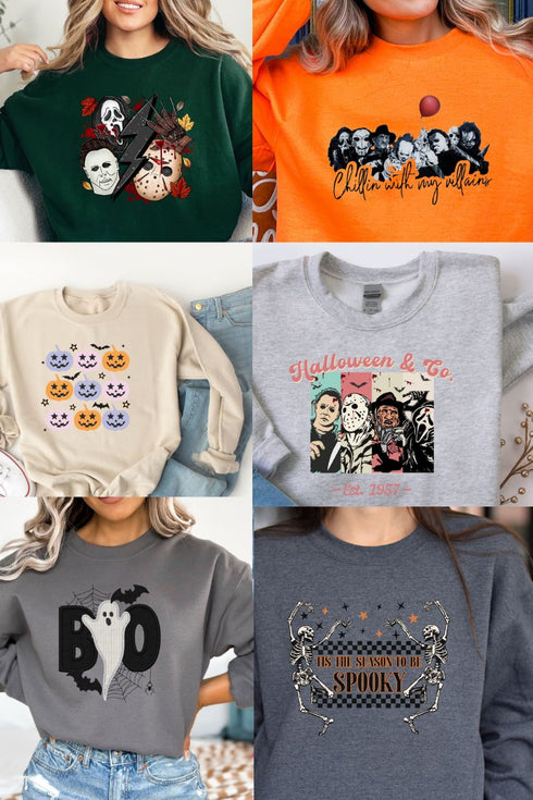 Spooky Scary Halloween Sweatshirt -- Pick Your Category!