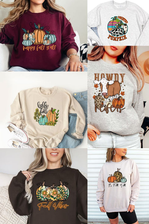 All Things Fall Sweatshirt -- Pick Your Category!