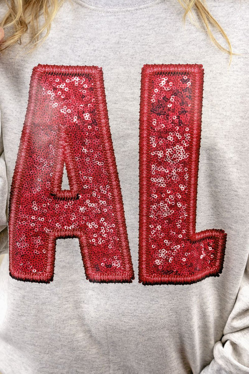 Faux Sequin AL Transfer Unisex NuBlend Crew Sweatshirt