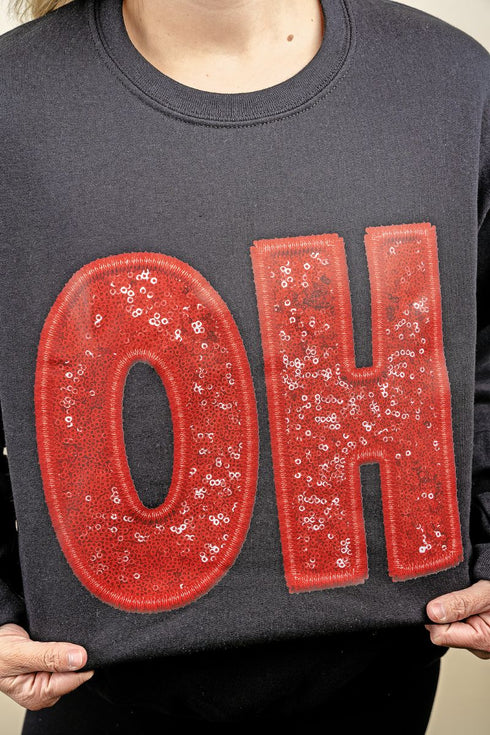 Faux Sequin OH Transfer Unisex NuBlend Crew Sweatshirt