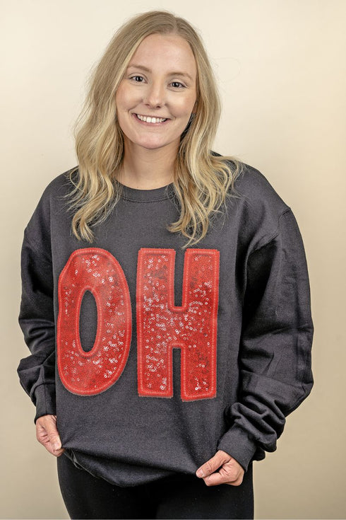 Faux Sequin OH Transfer Unisex NuBlend Crew Sweatshirt