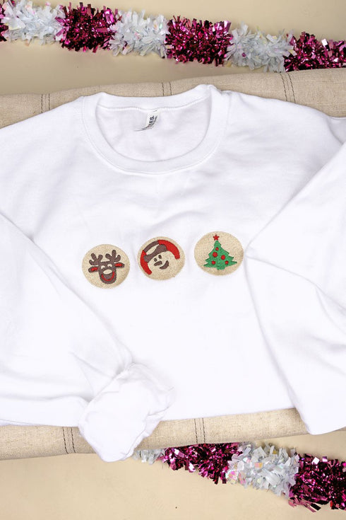 Embroidered Christmas Cookie Season Unisex NuBlend Crew Sweatshirt