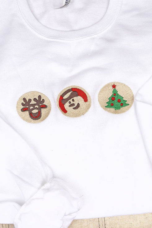 Embroidered Christmas Cookie Season Unisex NuBlend Crew Sweatshirt