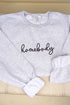 Embroidered Homebody Heavy-weight Crew Sweatshirt *Choose Thread Color