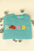 Howdy Chenille Patch Unisex NuBlend Crew Sweatshirt *Choose Hat Color
