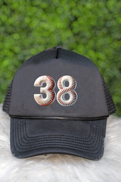 Baseball Seams Number Customize Foam Mesh Back Trucker Cap
