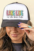 Dalmatian Dots Lake Life Is The Best Life Foam Mesh Back Trucker Cap