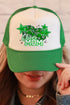 Faux Patch Green Cheer Mom Transfer Foam Mesh Back Trucker Cap