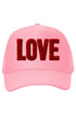 Fall In Love Faux Yarn Foam Mesh Back Trucker Cap