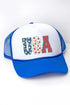 Preppy Flowers USA Foam Mesh Back Trucker Cap