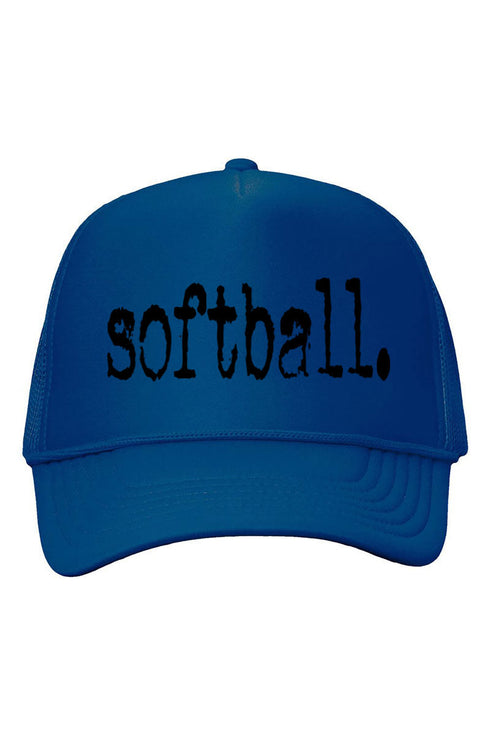 Distressed Softball. Foam Mesh Back Trucker Cap