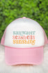 Saltwater Seashells Sunshine Foam Mesh Back Trucker Cap