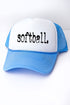 Distressed Softball. Foam Mesh Back Trucker Cap