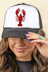 Faux Rhinestone Crawfish Foam Mesh Back Trucker Cap