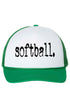Distressed Softball. Foam Mesh Back Trucker Cap