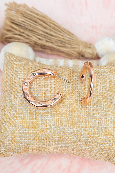 The Glam Appointment Rose Goldtone Hoop Earrings
