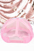 Glittery Gold Team Bride White and Pink Mesh Cap