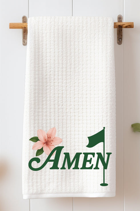 Amen & Azalea Waffle Kitchen Towel