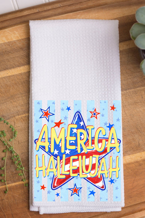 America Hallelujah Waffle Kitchen Towel