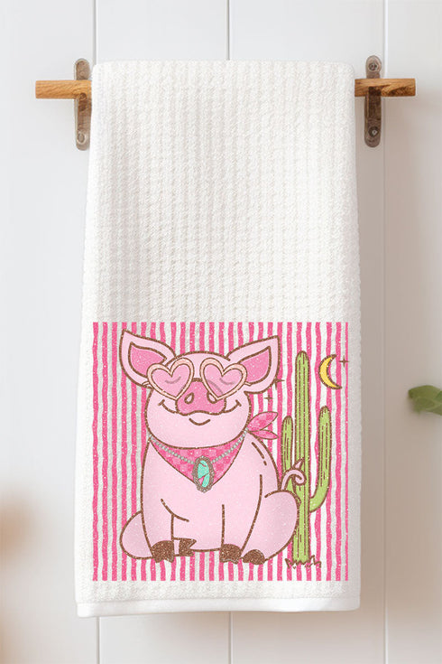 Desert Diva Piggy Waffle Kitchen Towel