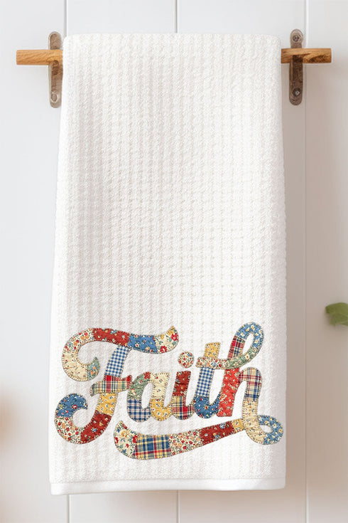 Faith Sewn Sweet Waffle Kitchen Towel