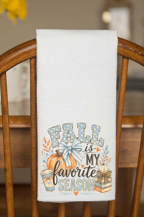 Fall Season Charm Waffle Kitchen Towel