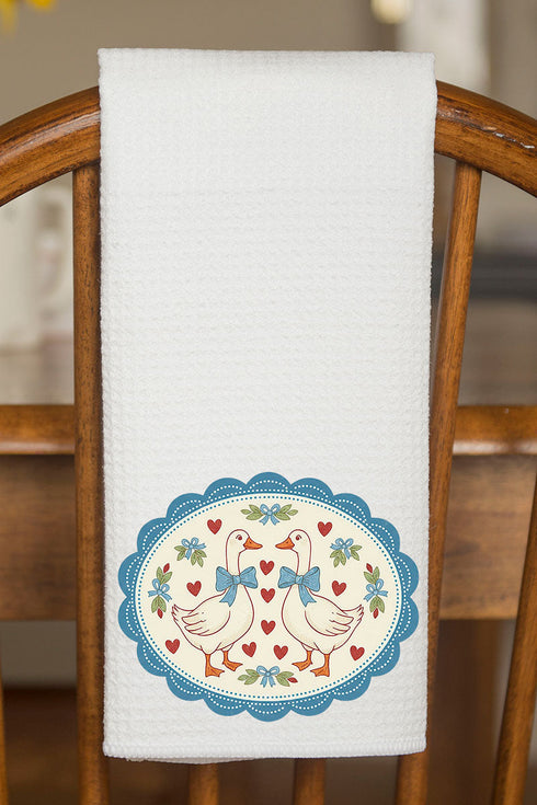 Goosey Little Love Waffle Kitchen Towel