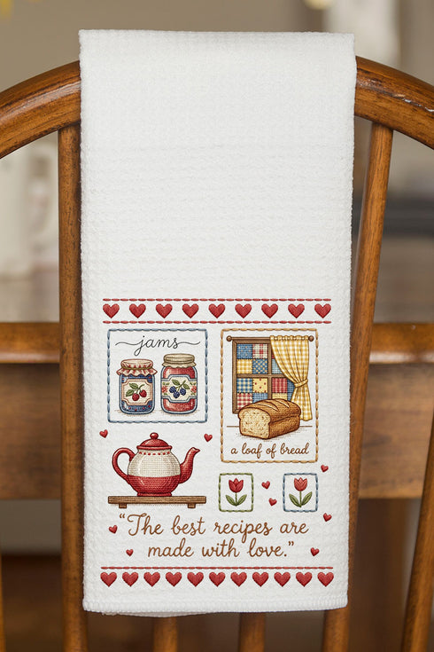 Made With Love Waffle Kitchen Towel