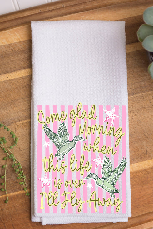 Some Glad Morning Waffle Kitchen Towel