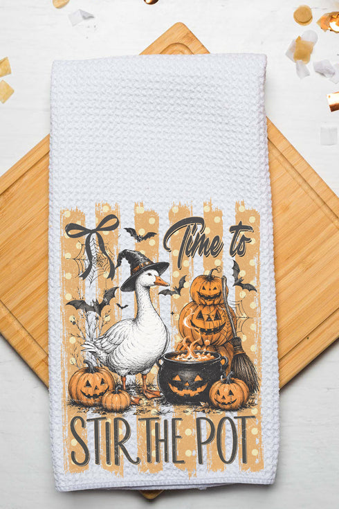 Stir the Pot Goose Waffle Kitchen Towel