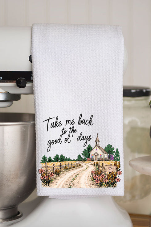 Take Me Back Waffle Kitchen Towel