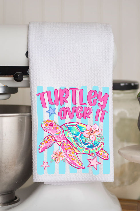 Turtley Over It Waffle Kitchen Towel