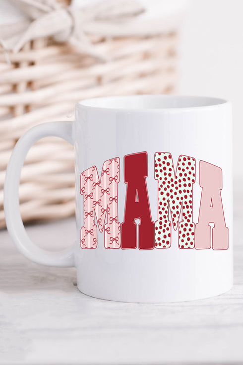 Blush And Bows Mama Ceramic Mug