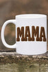 Brown Faux Threaded Mama Ceramic Mug