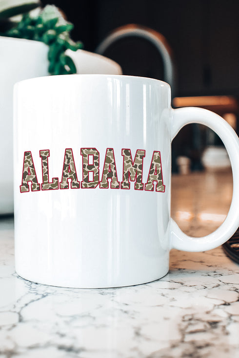 Crimson Alabama Camo Ceramic Mug