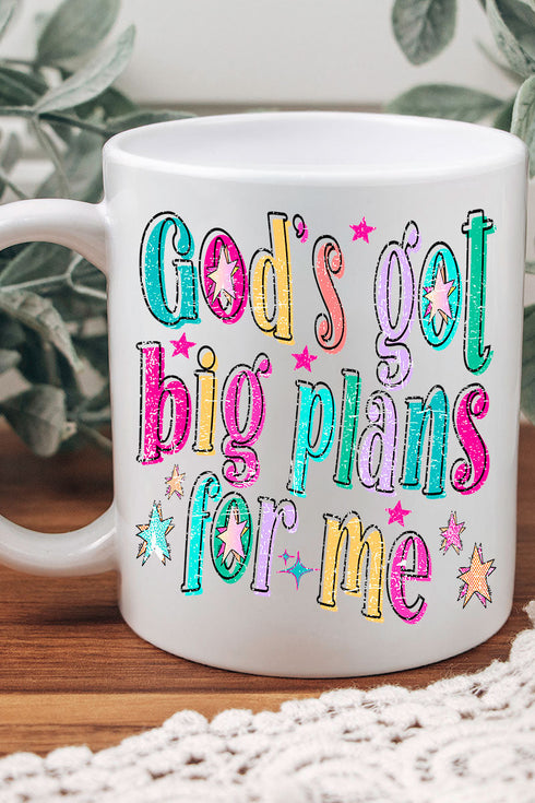 Distressed Big Plans For Me Ceramic Mug