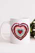 Faux Yarn Heart Collection Ceramic Mug