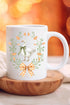 Peach Petals Goose Ceramic Mug