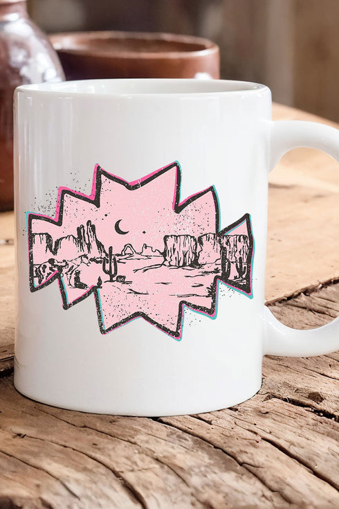 Pink Mesa Moonrise Ceramic Mug