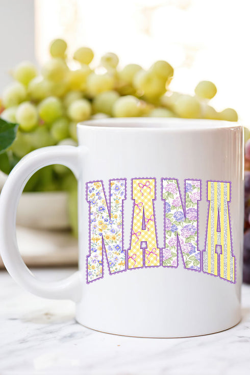 Purple Scalloped Nana Ceramic Mug