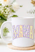Purple Scalloped Mama Ceramic Mug