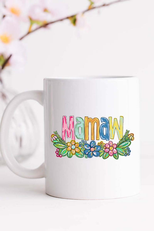 Spring Floral Mamaw Ceramic Mug